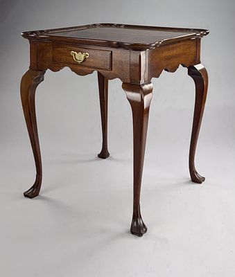 Baker Queen Anne Single Drawer End Table. Baker Furniture Company (Grand Rapids, Michigan) 