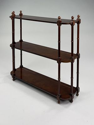 Bombay Co. Georgian Style Mahogany Etagere. Georgian style wall-hanging or freestanding etagere 