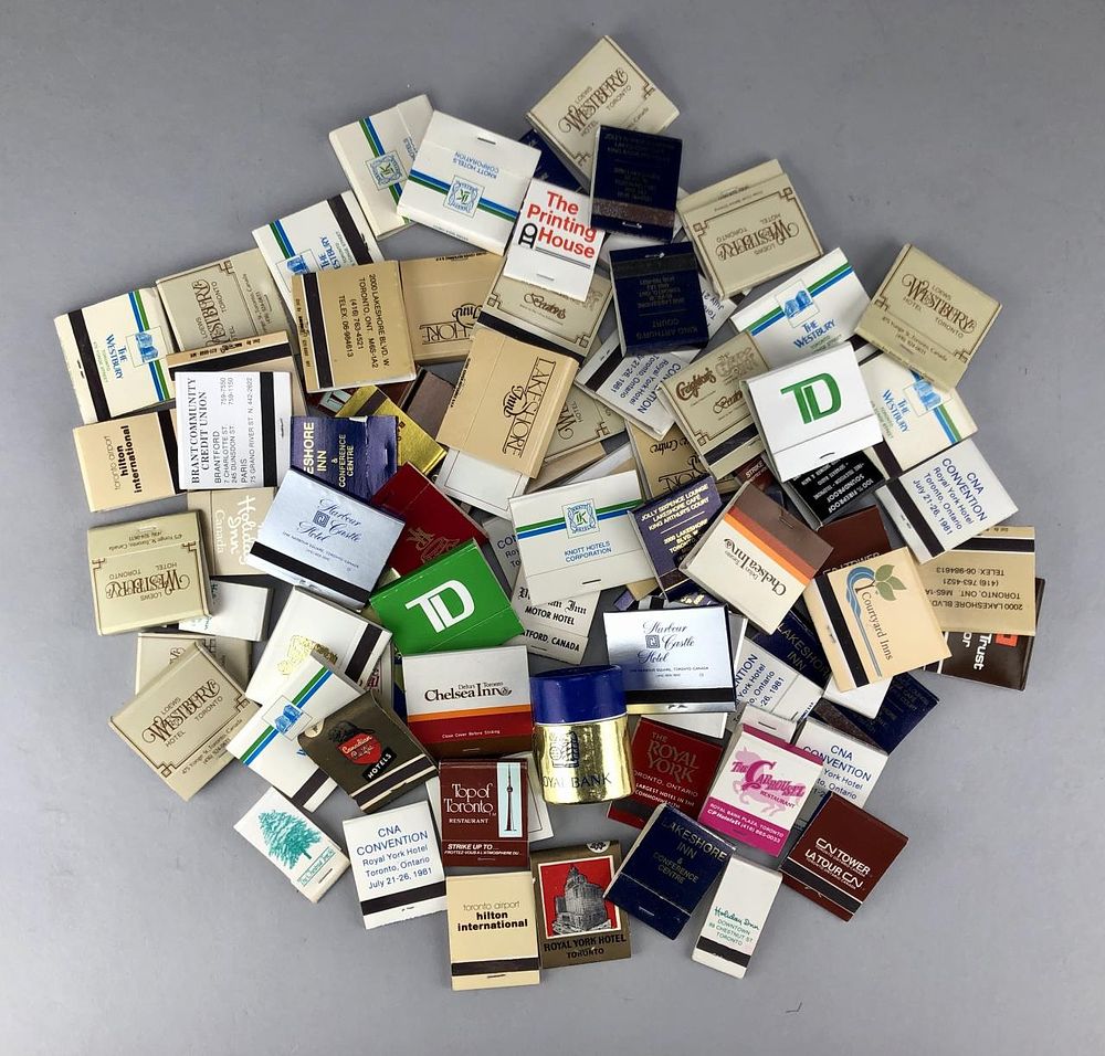 Toronto Hotels, Restaurants, Bars Matchbooks. Toronto, Ontario matchbooks including Hotels 