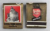 Toronto Hotels, Restaurants, Bars Matchbooks. Toronto, Ontario matchbooks including Hotels Image - 1