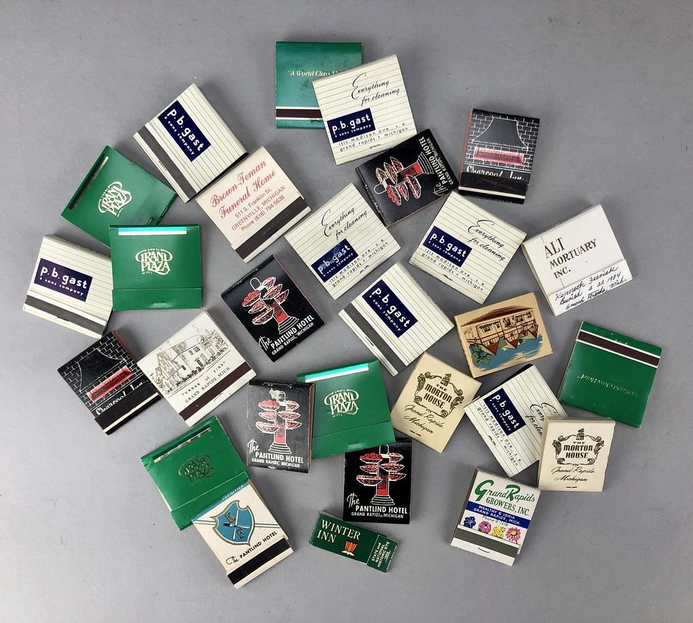 Grand Rapids Michigan Matchbooks. Grand Rapids matchbooks including restaurants, bars, hotels 