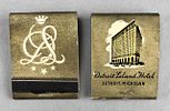 Detroit Hotel Matchbooks Whittier Leland Hyatt. Detroit Michigan hotel matchbooks, including Image - 1