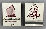 Detroit Hotel Matchbooks Whittier Leland Hyatt. Detroit Michigan hotel matchbooks, including Image - 3