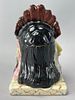 Ceramic Tobacco Jar Native American Figure with Painted Details. Ceramic tobacco jar in the form Image - 1