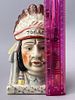 Ceramic Tobacco Jar Native American Figure with Painted Details. Ceramic tobacco jar in the form Image - 3