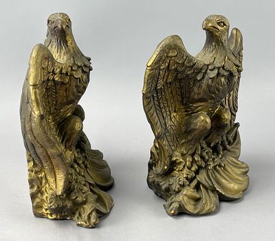 Universal Statuary Corp Eagle Bookends, 1965, Model 319. Pair of eagle bookends by Universal 