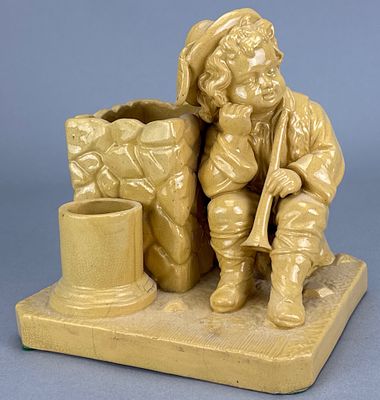 Beswick Pottery Seated Man Pipe Planter, Model 541, 6 inches in length. Beswick Pottery figural 