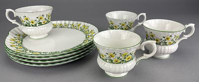 Crown Staffordshire Fine Bone China Tea Set, about 8.5 inches. Crown Staffordshire fine bone 