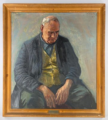John Christensen (DK/AM 1911-?) 1937 Detroit Scarab Club Oil Painting. John Esbern Christensen 