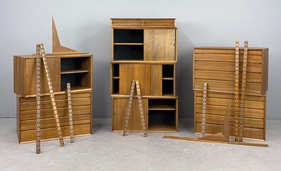 Poul Cadovius (DK, 1911-2011) for Cado 1960s Danish Modern Wall Unit. Poul Cadovius (Danish 