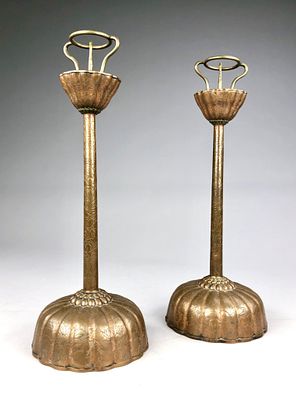 Pair of Meiji Period Japanese Shokudai Candlesticks. Pair of Meiji period (1868-1912) Shokudai 