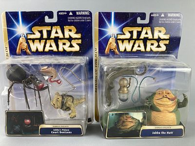 Hasbro Star Wars Action Figure Sets: Jabba's Palace & Jabba. Two Hasbro Star Wars action figure 