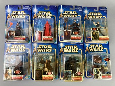Hasbro Star Wars Action Figures Set in Original Packaging. Set of eight Hasbro Star Wars action 