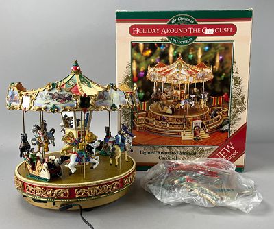 Mr. Christmas Holiday Carousel Lighted Musical Decoration. Mr. Christmas "Holiday Around the 