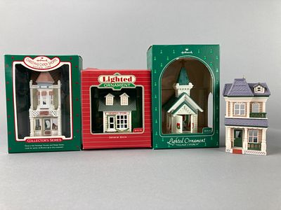 Hallmark Keepsake Ornaments Set, 1986, Plastic. Set of four Hallmark Keepsake Ornaments, dated 
