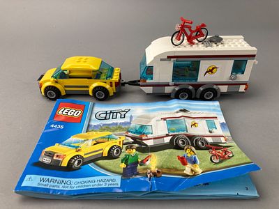 LEGO City Camper Van Set 4435 with Car & Bicycle. LEGO City Camper Van set 4435, featuring a 