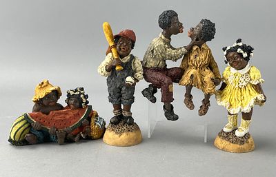 June McKenna Resin Figurines, 1982-1991. Group of June McKenna collectible figurines made of 