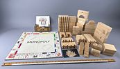 Monopoly Board Game with Wooden Blocks. Monopoly board game featuring wooden building blocks. Image - 4