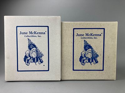 June McKenna Santa Claus Figurines, Resin, 2 Pieces. June McKenna Santa Claus figurines 