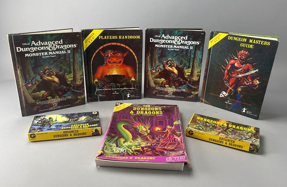TSR Dungeons & Dragons Books & Figures, 2010. Collection of Advanced Dungeons & Dragons books 