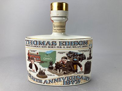 Marita Spirits Ltd. Edison 125th Anniversary Decanter. Marita Spirits Ltd. ceramic decanter 