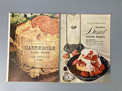 Pair of Good Housekeeping Cookbooks, 1957 & 1959. Pair of Good Housekeeping cookbooks, including 