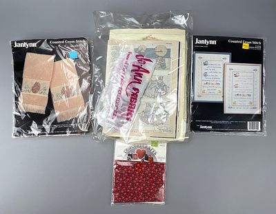 Janlynn Cross Stitch Kits with Various Designs. Janlynn counted cross stitch kits featuring 