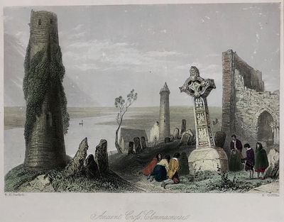 W. H. Bartlett (UK, 1809–1854) 1840 Ireland Hand Colored Engraving. William Henry Bartlett 