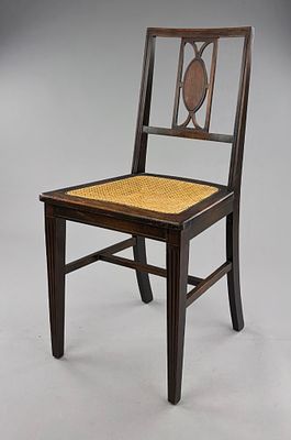 Michigan Chair Co. Antique Sheraton Style Mahogany Side Chair 1905/10. Michigan Chair Company 