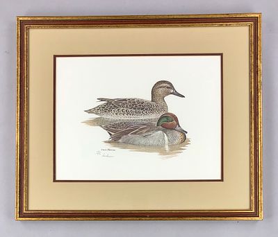 Louis Frisino (MD 1934-2020) Ltd. Ed. Print of Green-winged Teal Ducks. Louis Frisino (Maryland 
