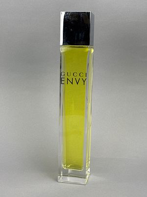 Gucci Envy Perfume Display Bottle, Glass with Metallic Silver Cap. Gucci Envy perfume bottle 