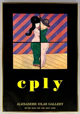 CPLY (AM, 1919–1996) Exhibition Poster Lithograph. William Copley known as “CPLY” (American 