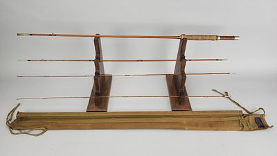 Divine Rainbow Fly Rod Model R3786. The F.D. Divine Company manufactured this six-strip split 