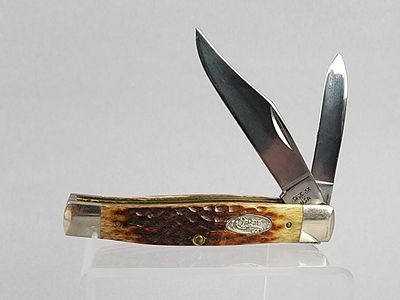 1970s Case XX 6292 Stag Saddlehorn. Case XX U.S.A. pattern 6292 two-blade Texas Jack pocketknife 