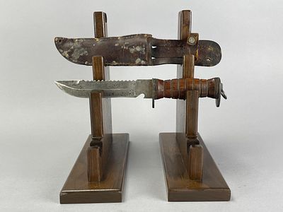 E.G Waterman Co. Knife. E.G. Waterman Co. fixed-blade fighting knife with a 6 1/4-inch 