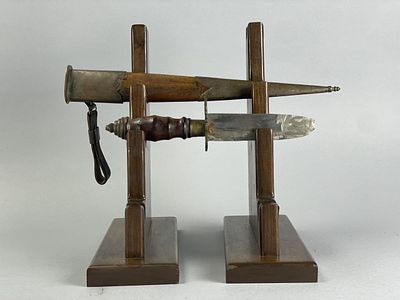 Possible Philippine WWII Stiletto Fighting Knife. Possibly Filipino fighting knife with broad 