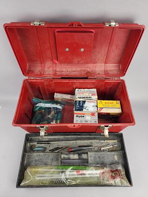 12GA Shells & Gun Cleaning Accessories 95 Shots. Group of 95 mixed 12 gauge shotshells by Alcan 