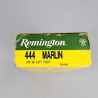 Remington .444 Marlin Ammunition 9 Rounds. Nine Remington High Velocity .444 Marlin centerfire 