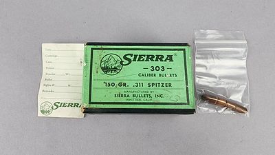 Sierra .303 Caliber Bullet Tips 44 Bullets. Group of 44 component bullet projectiles. The 