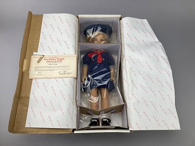 Danbury Mint Shirley Temple Dress-Up Doll in Box. Danbury Mint approximately 16-inch vinyl 