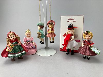 Four Hallmark Madame Alexander Christmas Ornaments, 1996-2016. Group of four Hallmark Madame 