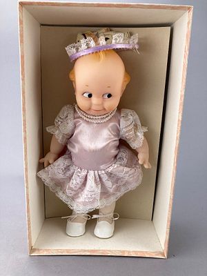 Vintage Boxed Kewpie Princess Doll. Mid-20th-century Kewpie-character doll, approximately 11 