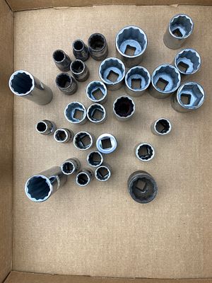 29-Piece Craftsman & Other Socket Lot. Group of 29 assorted hand-tool sockets, including 