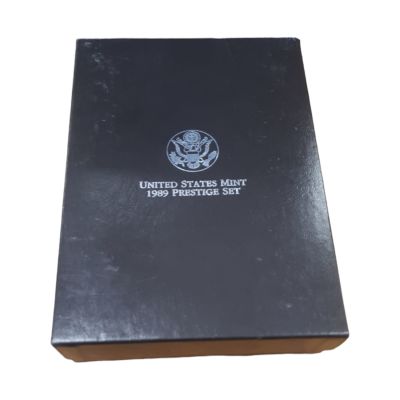 ארצות הברית סט 7 מטבעות proof set 1989 מטבע אחד כסף 0.900 במשקל 26.73 גרם במארז מקורי מהודר