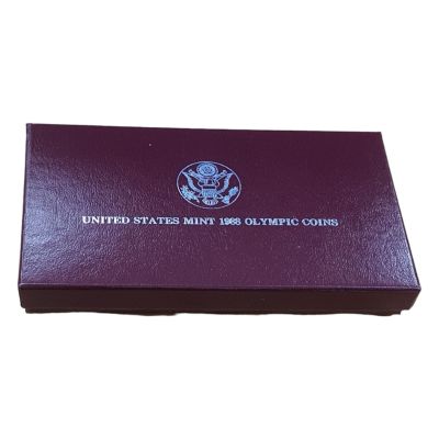 ארצות הברית 1 דולר summer olympic games בסט מקורי כסף0.900 במשקל 26.73 באריזה מהודרת