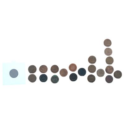 ארצות הברית 1 סנט indian head שנים שונות לוט 20 מטבעות