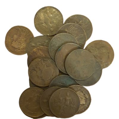 צרפת 10 סנטימיס - ברונזה - לוט 21 יחידות שנים שונות