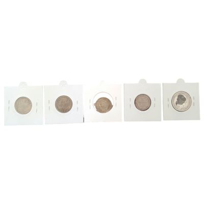 רוסיה 5 מטבעות קופיקס בעריכים שונים מכסף