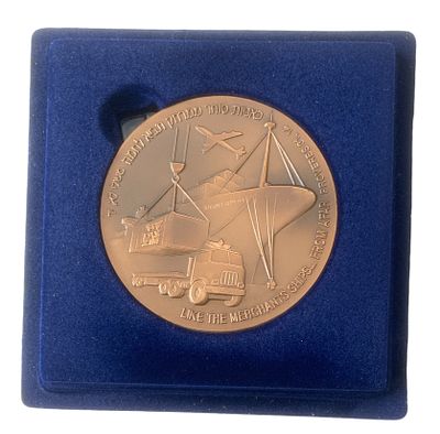 ישראל מדליה פרטית "50 צים לאורך ימים" משנת 1995 קוטר 59 מ"מ במשקל 95 גרם בקופסא מהודרת