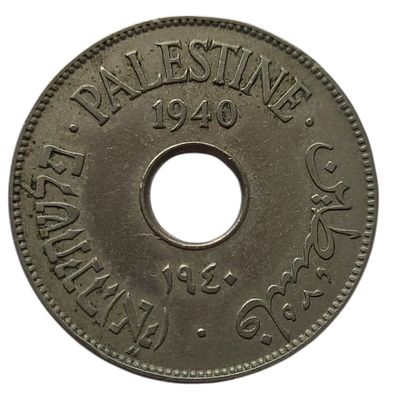 פלשתינה ארץ ישראל מטבע בעריך 10 מיל משנת 1940 KM-4 במצב GVF-EF